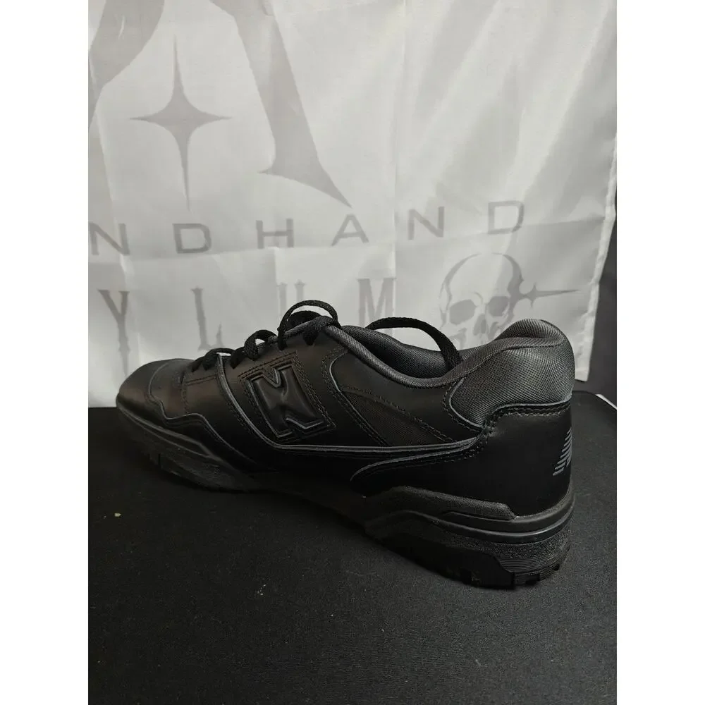 New Balance Mens Size 13 550 Black Triple Black Leather Sneakers BB550BBB NWT